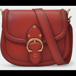 NWT COACH C 0749 BEAT LEATHER CROSSBODY BAG IN RED SAND